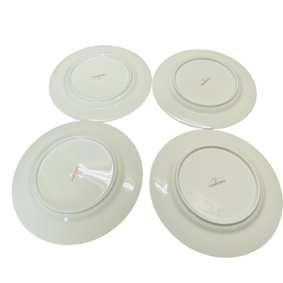 Royal Seasons Christmas Dinner Plates 10.5 Inches Fruit Ribbon Design Set - Picture 3 of 5